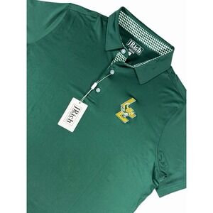 NWT JRich Apparel Co Men's Green Polo Shirt L Embroidered Logo Performance Golf